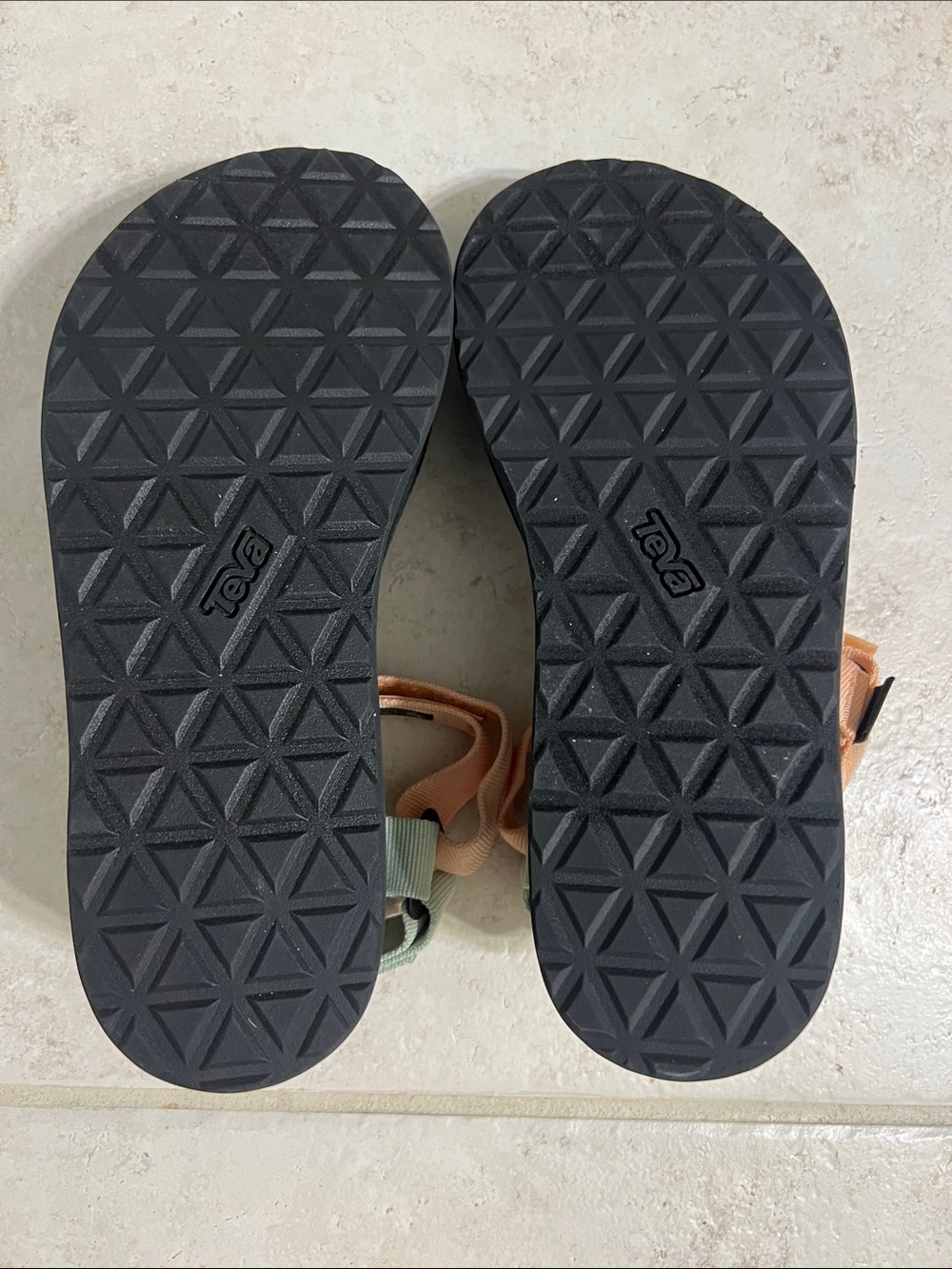 Teva Platform Sandals in Peach, Lavender and Mint Straps - Picture 4 of 6